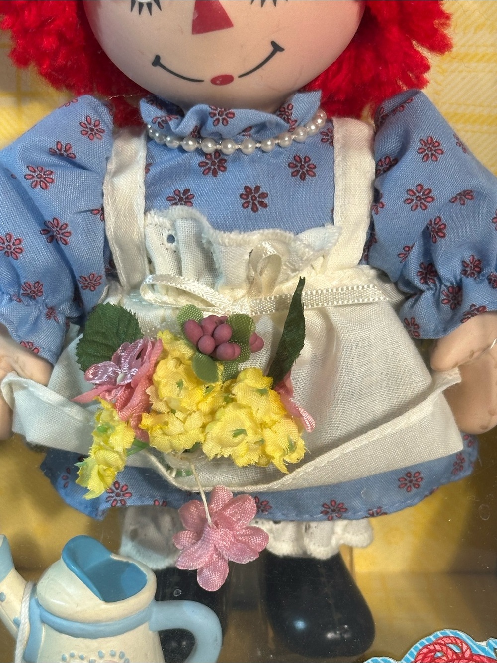 Life Is Full Of Blossoms Porcelain Doll Brass Key Keepsakes Raggedy Ann & Andy - Picture 6 of 12